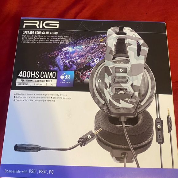 RIG- PRECISION AUIDO AND GAME HEADSET - Picture 2 of 3
